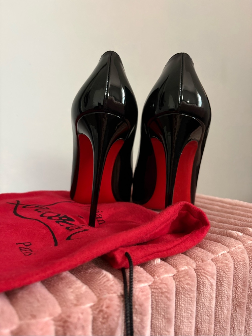 Christian Louboutin So Kate 120 mm - Black patent calf leather in size 37